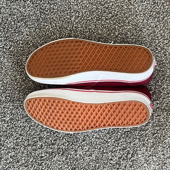 Vans Red Canvas Shoes Size 10.5 - Picture 6 of 8